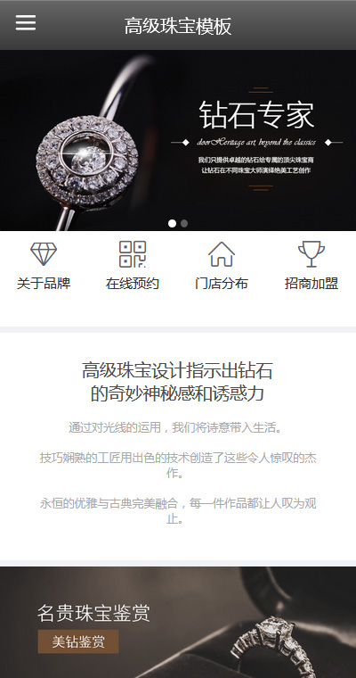 精选高级珠宝钻饰 页面预览图