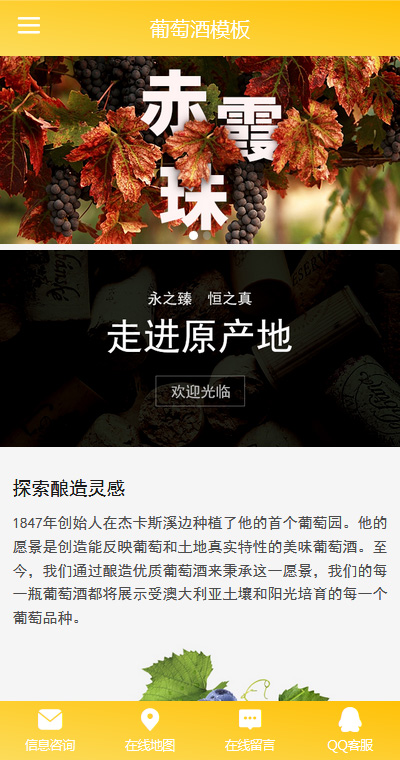 酒类酒庄模板缩略图